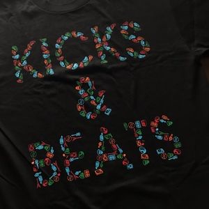 ROOTS LIFE KICKS & BEATS HAWAII BLACK SHIRT L
